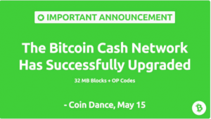 BCH hardfork 15 may